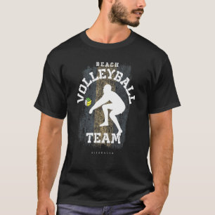 Camiseta Praia Voleibol Nicarágua Bandeira Amor Voleibol Pl
