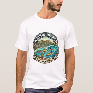 CAMISETA PRAIA WAIKIKI OAHU HAWAII