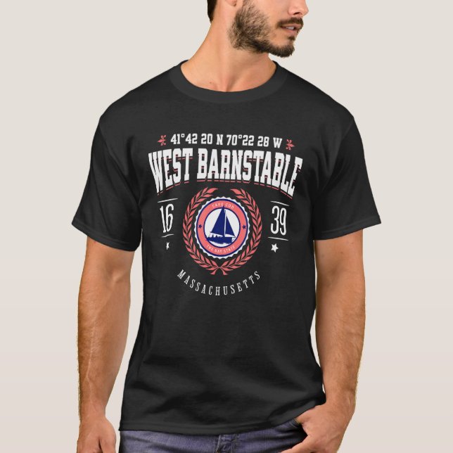 Camiseta Praia West Barnstable Massachusetts Cape Cod MA (Frente)