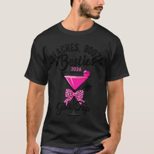 Camiseta Praias bebida e amigas viagem de meninas 2026 flor