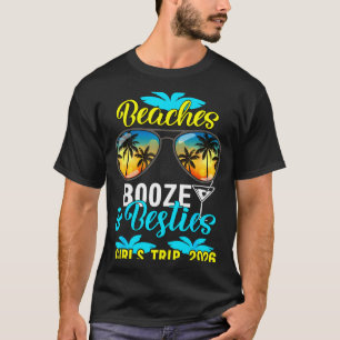 Camiseta Praias bebida e amigas viagem de meninas 2026 flor