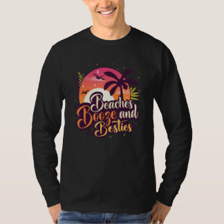 Camiseta Praias Bebidas & Amigas Viagem Com Amigos No Verão