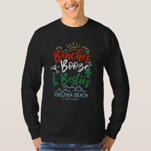 Camiseta Praias Bebidas E Amigas Virginia Beach Verão Va