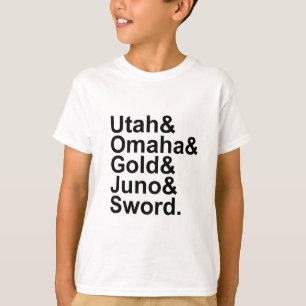 Camiseta Praias do Dia D   Utah Omaha Gold Juno Sword