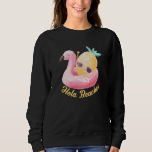 Camiseta Praias Hola Pausa de Verão Óculos de Sol Abacaxi