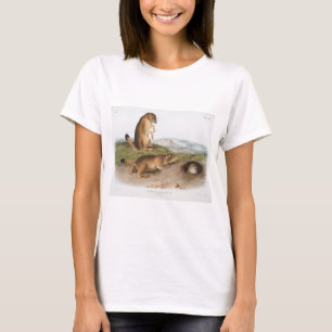 Camiseta Prairie Dog ou Prairie Marmot Squirrel Camping