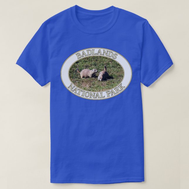 Camiseta Prairie Dogs no Parque Nacional de Badlands, em So (Frente do Design)