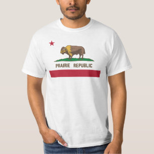 Camiseta Prairie Republic Bison Flag Excelentes Placas