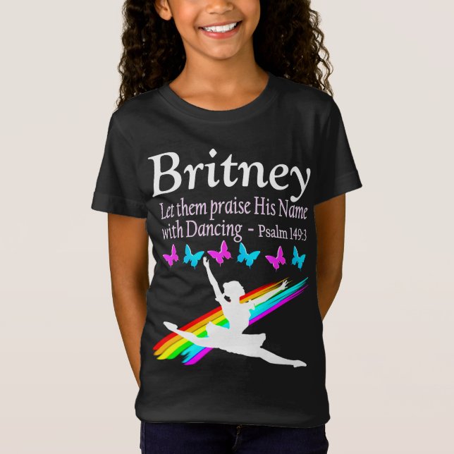 CAMISETA PRAISE SEU NOME COM DANÇAR PERSONALIZADO A CAMISET (Frente)