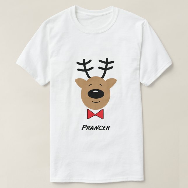 Camiseta Prancer Reindeer (Frente do Design)