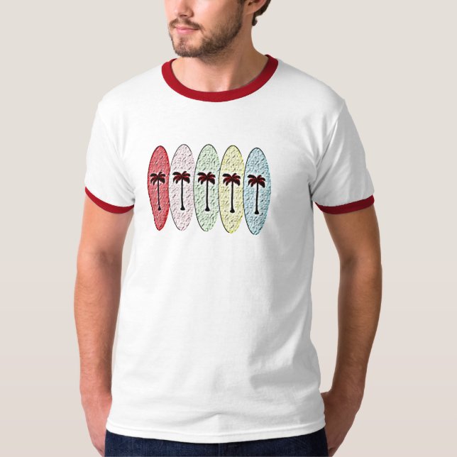 Camiseta prancha com palma trees2 (Frente)