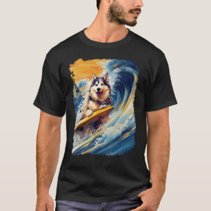 Camiseta Prancha de Paddle Divertida de Husky Surfista