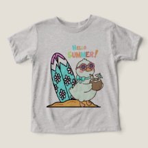 Prancha de Surf de Pato de Desenho Animado