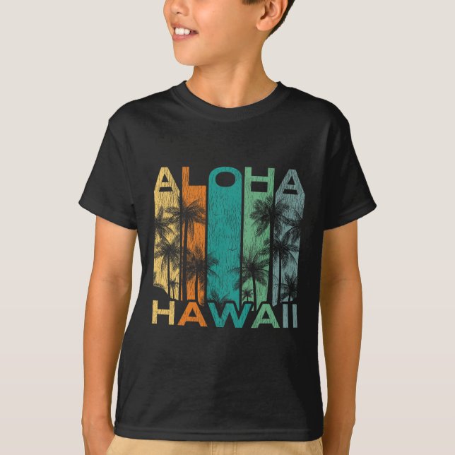 Camiseta Prancha de Surf Vintage Aloha Havaí (Frente)