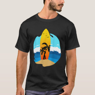 Camiseta Prancha de Surf Vintage I Onda da Praia da Califór