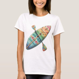 CAMISETA PRANCHA DE SURFE E REMO TROPICAL PASTEL