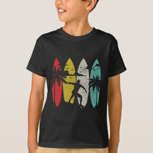 Camiseta Prancha de Surfista Surf Vintage Praia de Verão Su