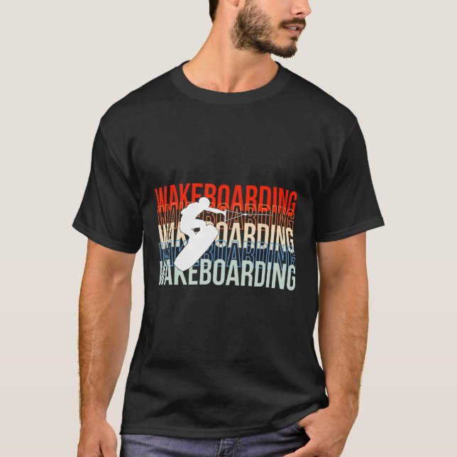 Camiseta Prancha de wakeboard Wakeboarder Wakeboarding Wake (Frente)