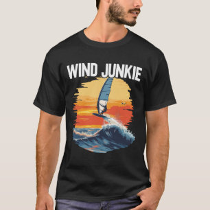 Camiseta Prancha de Windfoiling Viciado em Vento Asa de Sur
