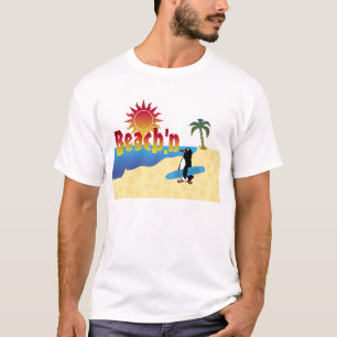 Camiseta Prancha do pinguim de Beach'n do divertimento