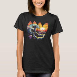 Camiseta Pranchas de Surf de Ondas Surfing