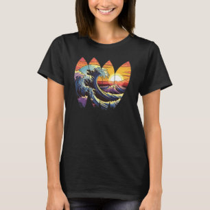 Camiseta Pranchas de Surf de Ondas Surfing