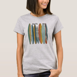 Camiseta Pranchas de Surf em Fila Mulheres e Adolescentes O