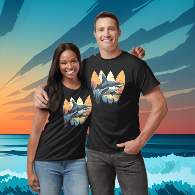 Camiseta Pranchas de Surf Great White Shark (Criador carregado)