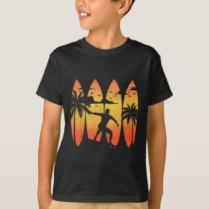 Camiseta Pranchas de Surf Surfista Antigo Verão Praia Surf