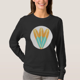 Camiseta Pranchas de surfe de Conselho longo surfando na pr