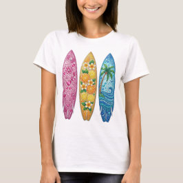 CAMISETA PRANCHAS DE SURFE DE VERÃO COM VISUAL JOIA LARANJA