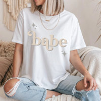 Prata BEIGE Disco Babidal Party hen DO Shirt