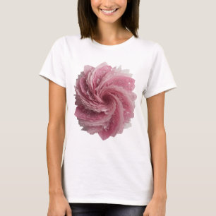 Camiseta Prata da Moda com Impressão de ROSA ROSA