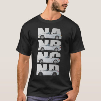 Camiseta Prata de Gerações de Miata