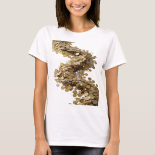 Camiseta Prata Dinâmica CHUVA DORADA Design Ousado