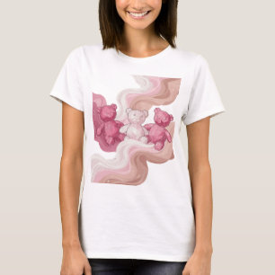Camiseta Prata Dinâmica TRÊS URSINHOS NO ESPAÇO