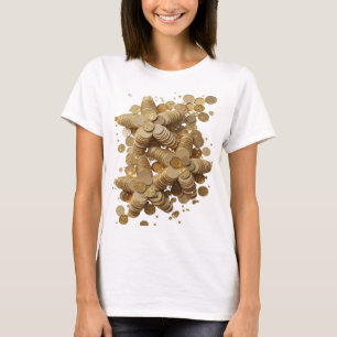 Camiseta Prata Marcante MOTIVO ARTÍSTICO DE GEMAS DA ABUNDÂ