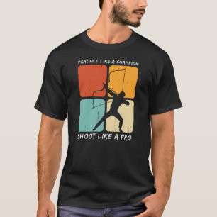 Camiseta Prática como um tiro de campeão como um profission