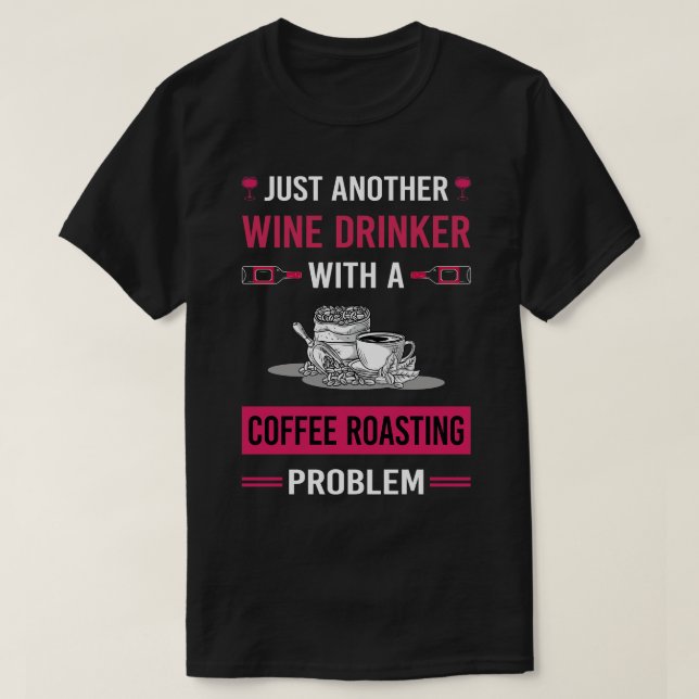 Camiseta Pratica de café com vinho (Frente do Design)
