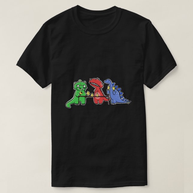 Camiseta Prática de campainha do Dinossauro (Frente do Design)