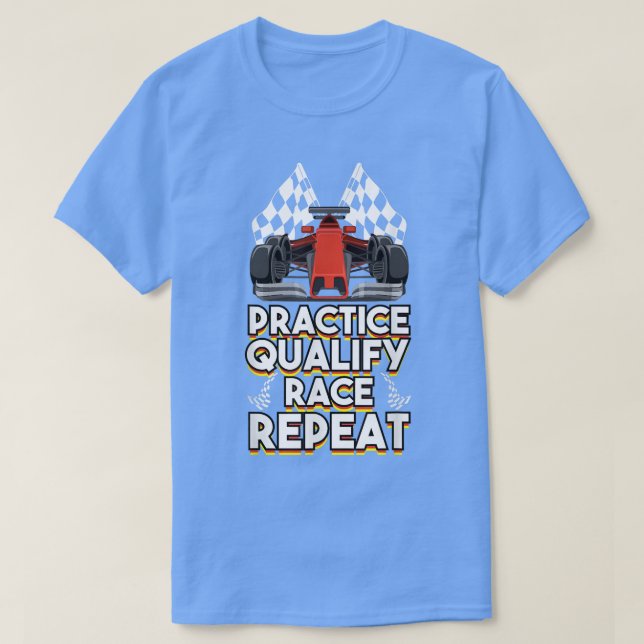 Camiseta Prática de Carro de Fórmula Aberta Qualificado Rac (Frente do Design)
