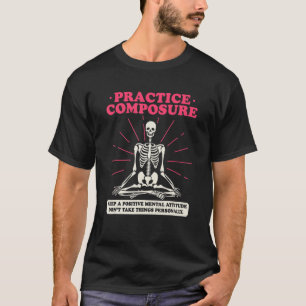 Camiseta Prática de exposição ao esqueleto de ioga