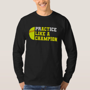 Camiseta Prática De Softball Como Um Prendedor De Campeões