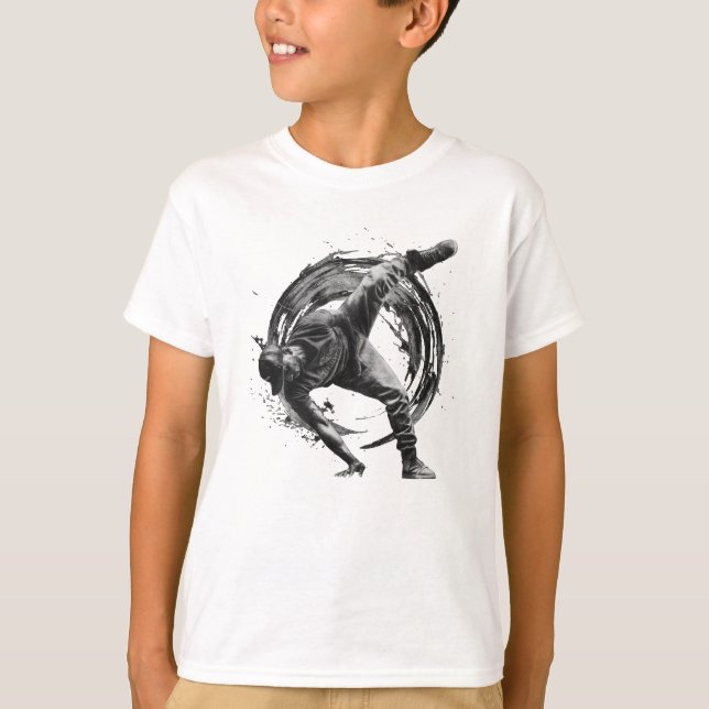 Camiseta Prática/desempenho de dança de estilo urbano quebr (Frente)