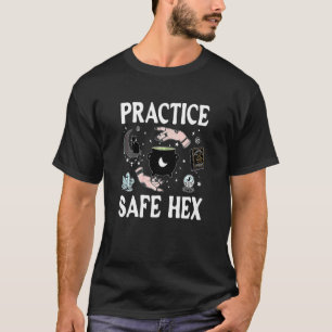 Camiseta Prática Feminina de Hexágono Místico de Gatos Cris