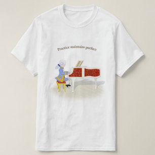 Camiseta Prática Mantém Piano de Reprodução em Mozart P
