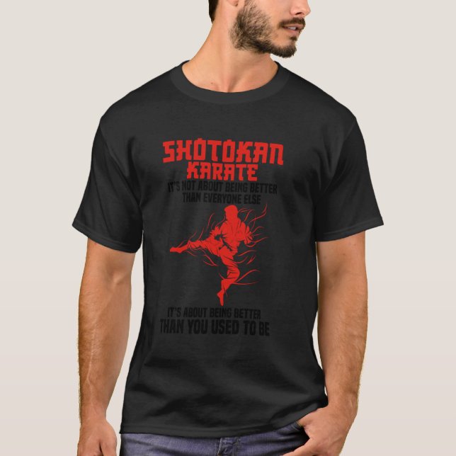 Camiseta Praticante Clássico de Karatê Shotokan Suor Seca S (Frente)