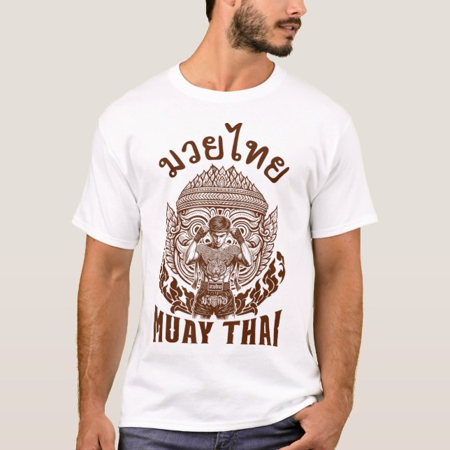 Camiseta Praticante de Muay Thai Amante do Boxe Boxe Tailan (Frente)
