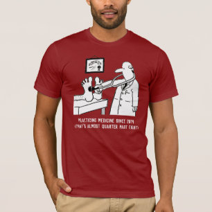 Camiseta Praticar Design Engraçado de Medicina