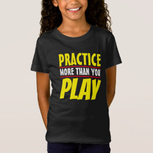 Camiseta Praticar Mais   Tipografia Vermelha por Frase Moti